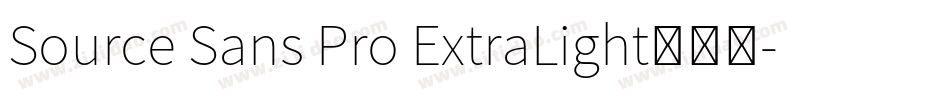 Source Sans Pro ExtraLight手机版字体转换